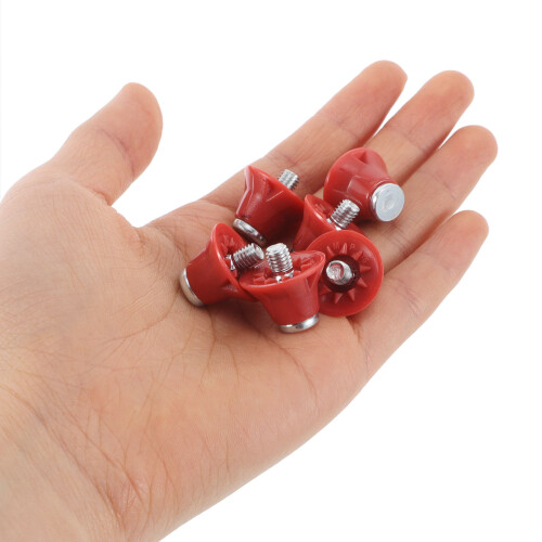 12Pz Tacchetti Per Scarpe Calcio Rosso Durata 2