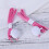 1Par Cadarços - LED Rosa Laváveis Para Tênis, Botas E 8