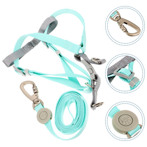 1Conjunto Arnês Leve E Para Cães Pequenos Poliéster 2