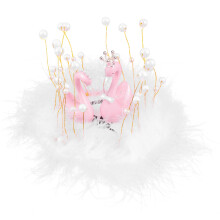 1Conjunto Figurinhas Miniatura Cisne Resina Branca Para E Painel