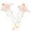 1Par De Hanfu Floresrosas Com Tassel Resina 10