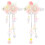 1Par De Hanfu Floresrosas Com Tassel Resina 4