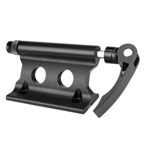 Quickrelease retaining clip for bicycle front fork, Removable mounting clamp, bicycle part (Black)