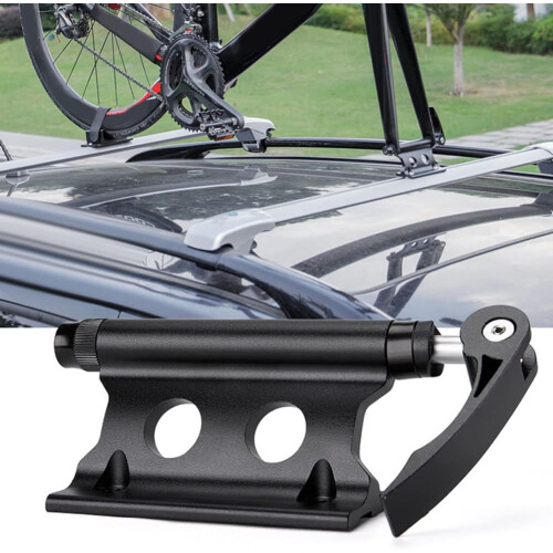 Quickrelease retaining clip for bicycle front fork, Removable mounting clamp, bicycle part (Black) 2