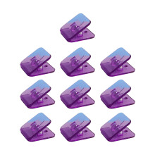 Packung mit 10 quadratischen Büroklammern, 30 x 32 mm,-Lila