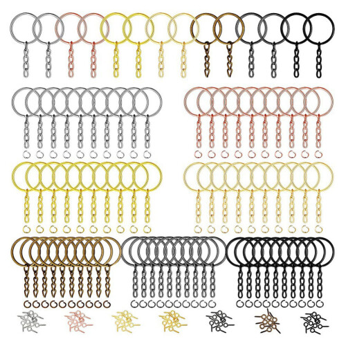 1Conjunto Argolas Metálicas Para DIY Chaveiros Acessórios 2