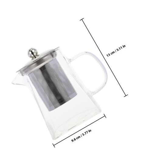 Bule De Transparente Com De Aço Inoxidável Para Casa 1