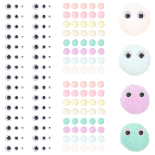 1Conjunto Bolas Pompom De Nylon Para Artesanato E Acessórios Coloridos