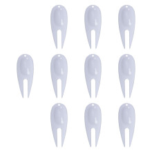 Golf Divot Tool 10 Pcs Pack, Compact Lawn Prong, Stadium Training, Color Yellow And White, Size 7x2.7x0.55 Cm