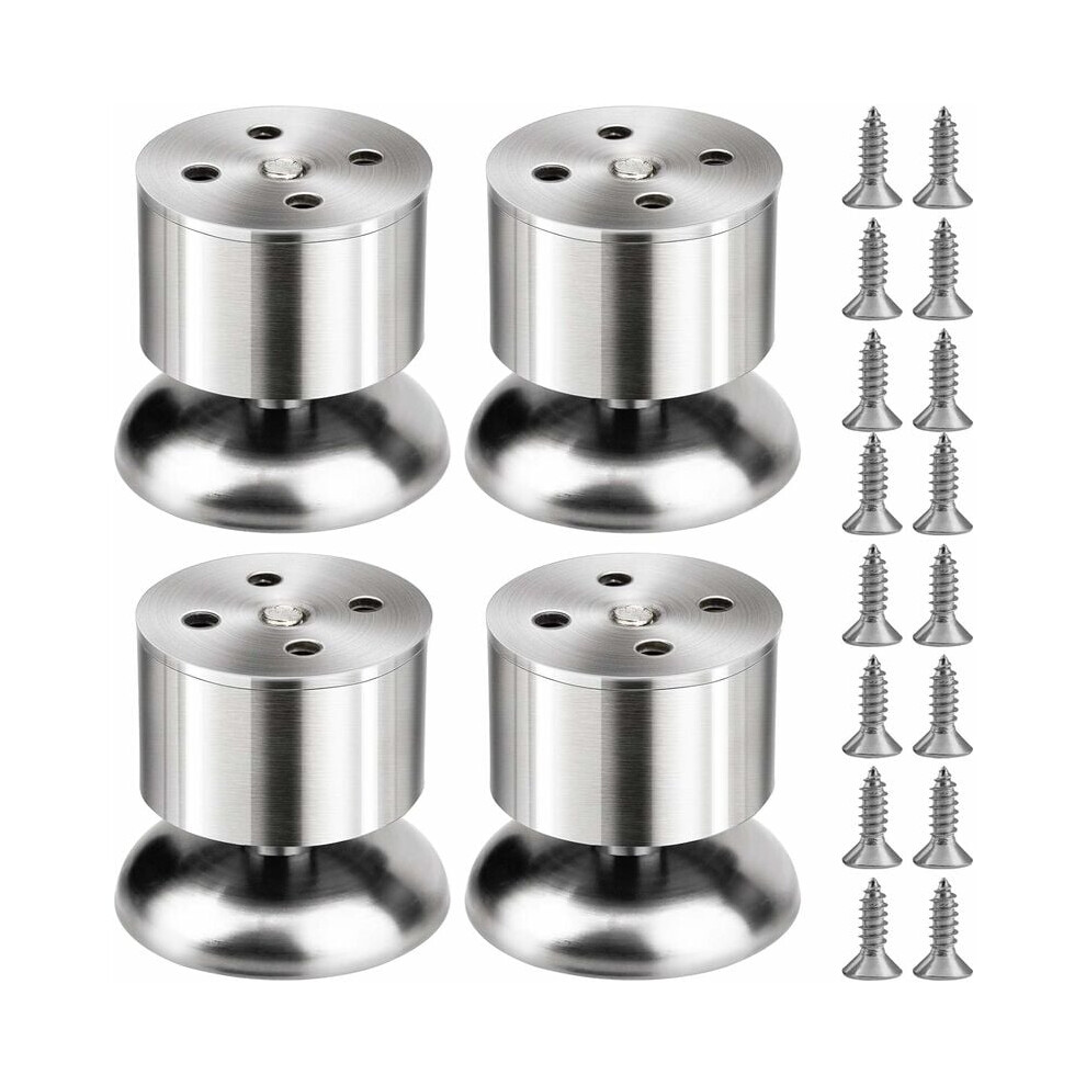 Easy To Install Furniture Legs For Table Cabinet, Adjustable Furniture Legs With Floor Protection Noise Prevention Durable Metal Feet, Stainless Steel 9060116395019