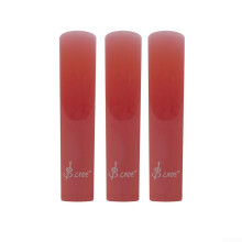 3 pieces of synthetic resin saxophone reeds for soprano, alto, tenor, and clarinet (tenor red)
