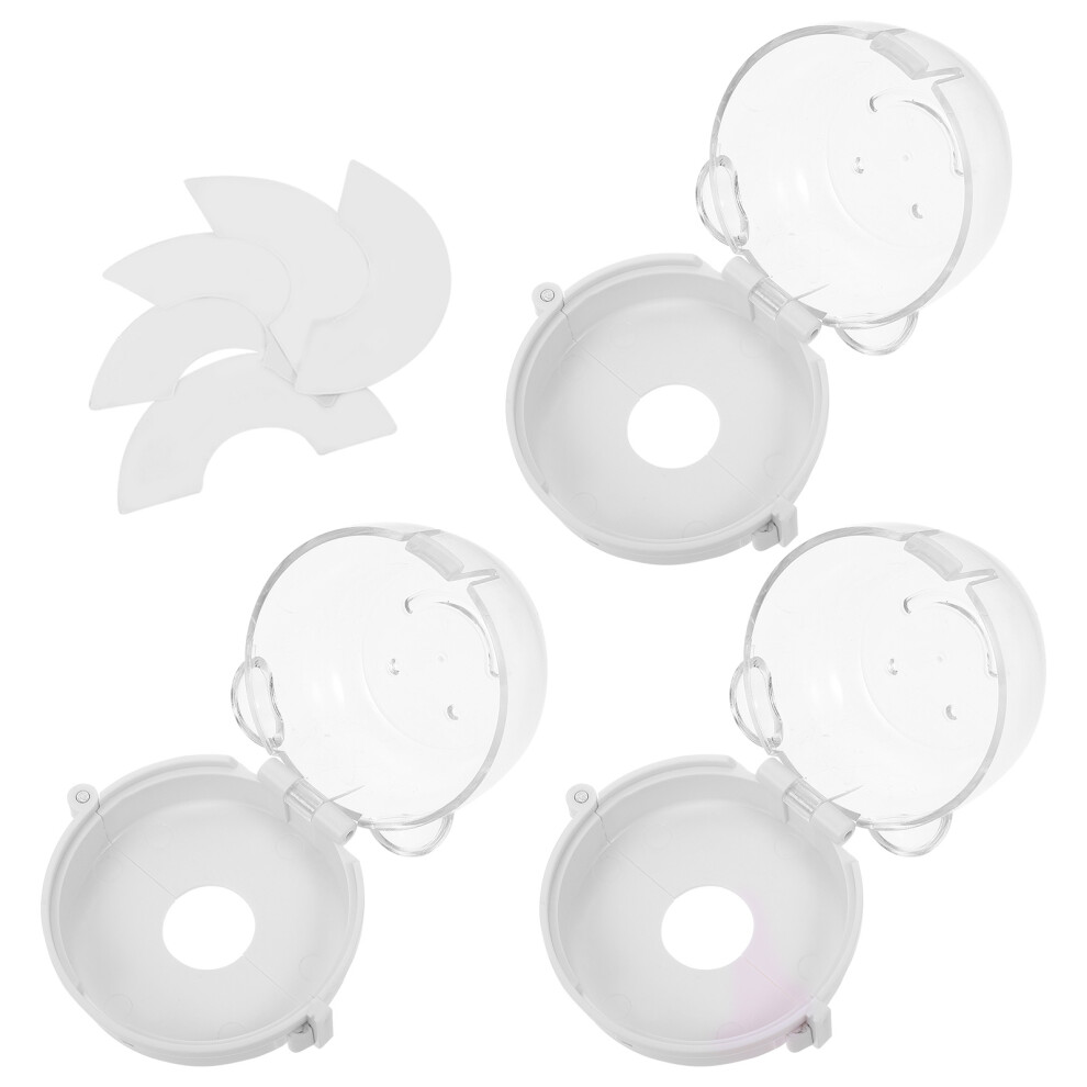 Artibetter 3Pcs White Stove Knob Covers Baby Proof Gas Cooker Safety Guard