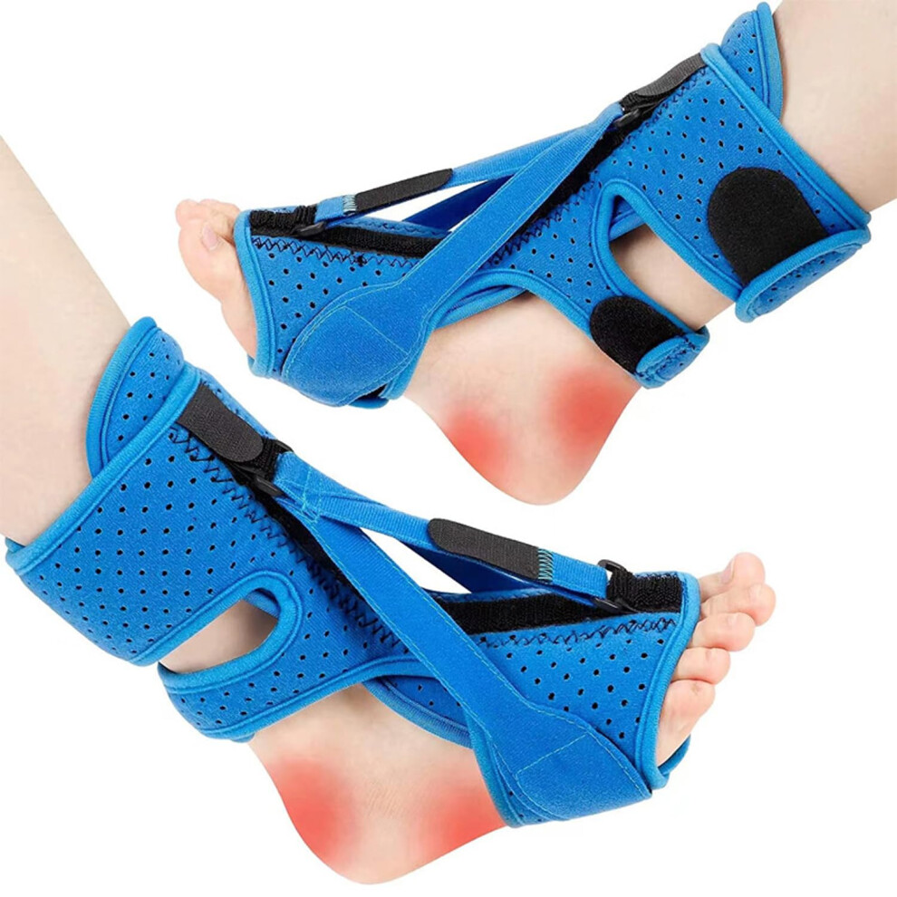 Blue Plantar Fasciitis Night Splint, Orthosis Ankle, Foot Bandage One Size