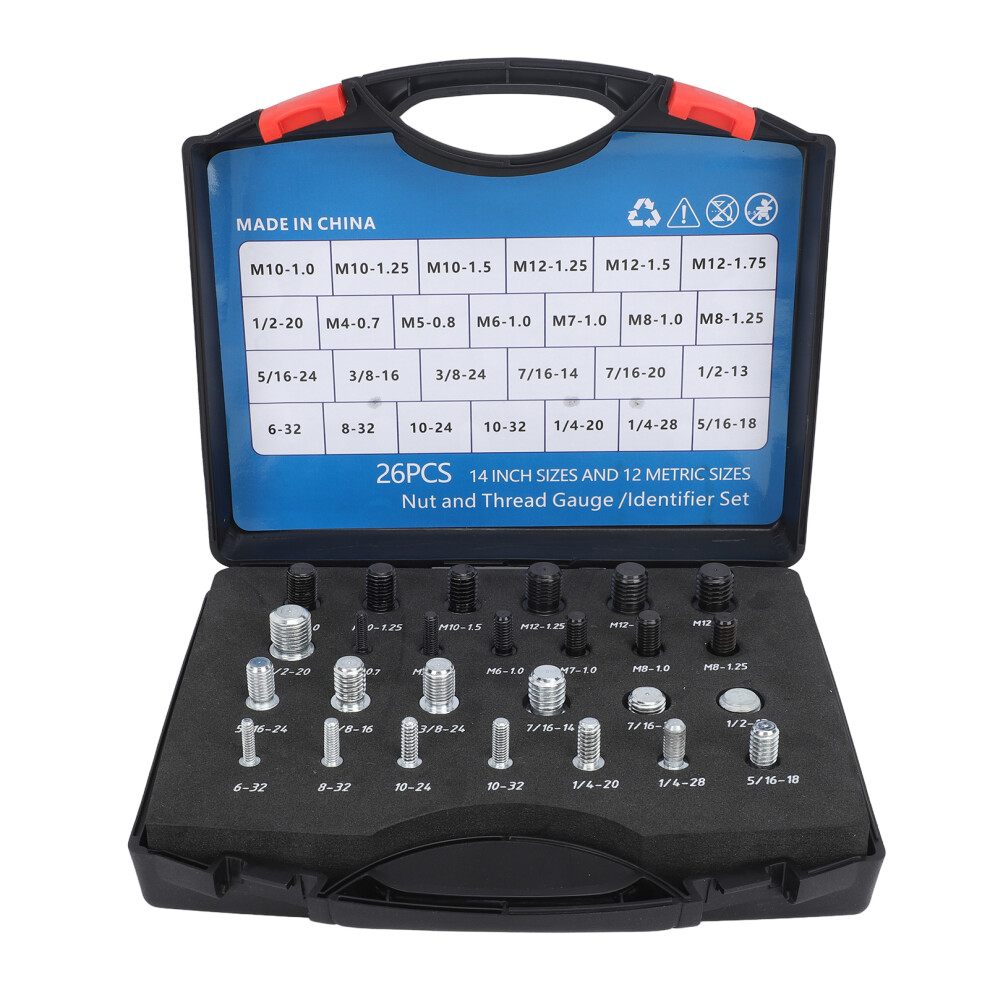 Professional Grade Nut And Bolt Thread Checker Set With Durable Stainless Steel Gauges And Multi Reading Methods For Efficient Size Verification In An 9436597637106