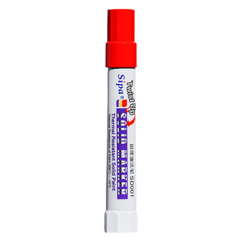 Fester Lackmarker, wasserdichter Lackmarker, Farbstift,-Rot