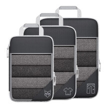 Cubes de rangement compressibles pour le voyage, gain de place, fermeture éclair, légers et résistants, en maille imperméable avec double