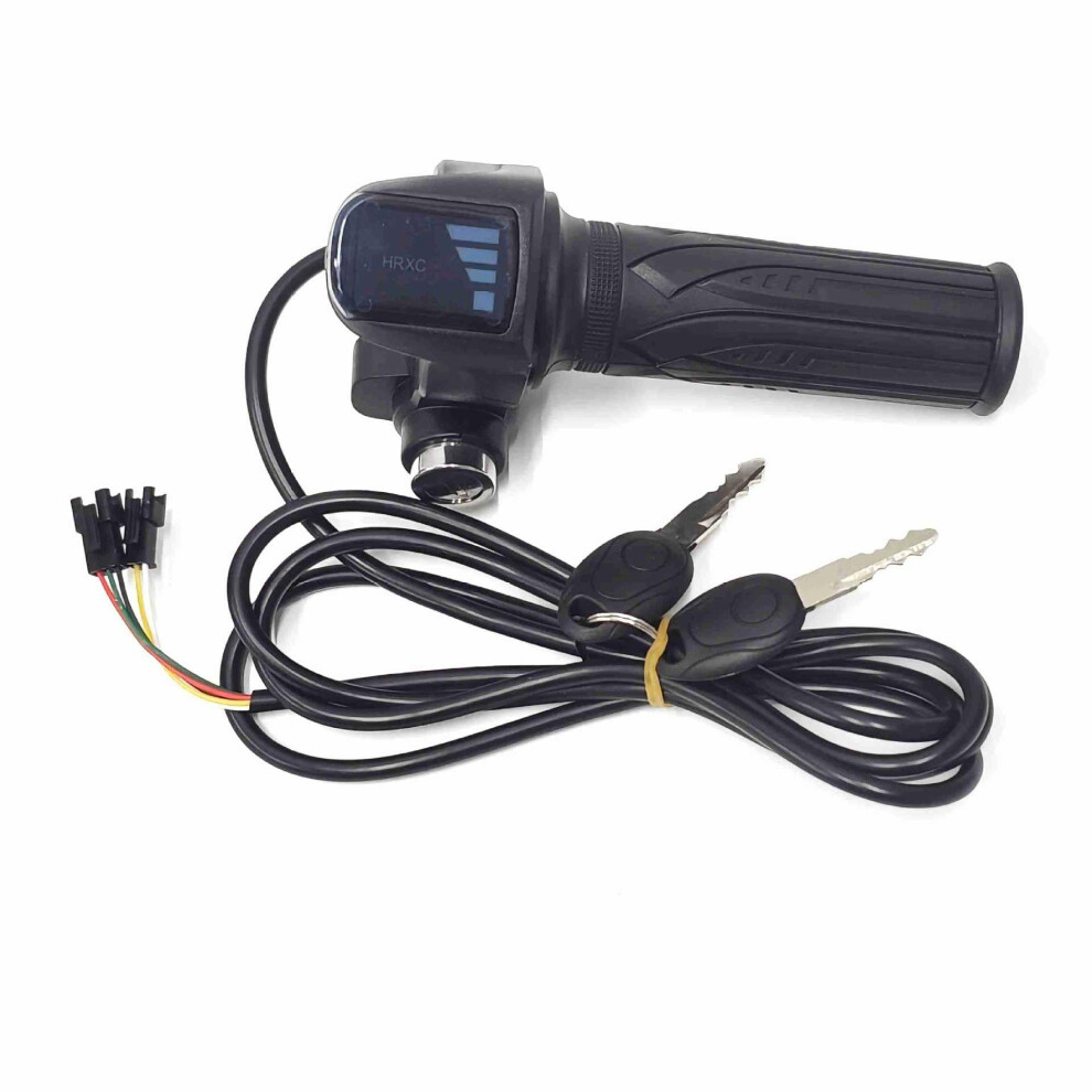 Motorcycle 48V Fullgrip Twist Throttle With Battery Display For Q20 Ebike 9339159666623