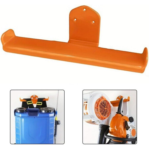 HeavyDuty Iron WallMounted Backpack Leaf Blower Hook Garden Tool Organizer Rack SpaceSaving Garage Or Shed Storage 1
