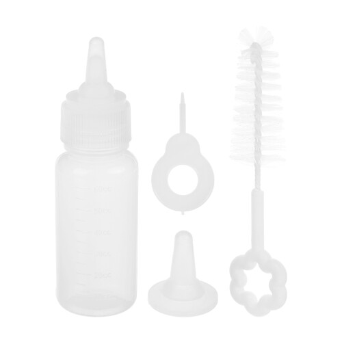 1Conjunto Mamadeira Pet Silicone Transparente Para E 2