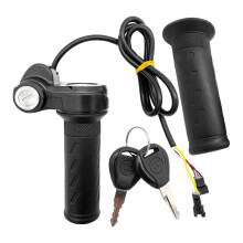 EBike Twist Throttle with Key, AntiSlip Grip, Smooth Control for Scooter ATV Dirt Bike