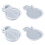 2Sets Flexibele Silicone Sleutelhanger Mal Gitaar Voor DIY 3