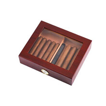 Black Red Cedar Wooden Cigar Box Humidor Cabinet With Hygrometer Wooden Cigar Storage Case Cedar Finish Humidor