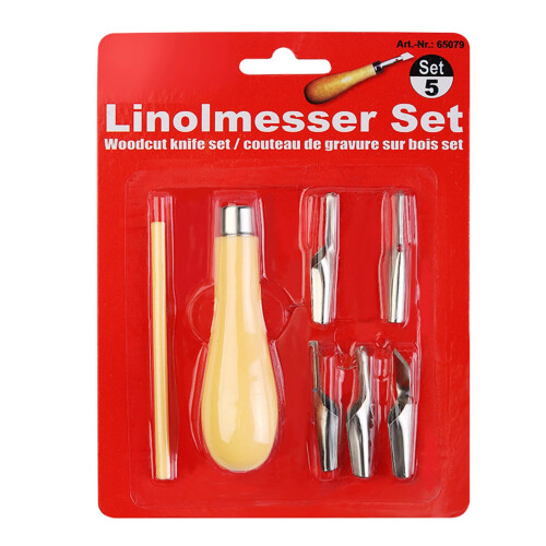 2 Lino Cutting Tool with Interchangeable Lino Cutting Tool Kits Linoleum Cutter for Printing Graphics Engraving Setting