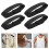 4Stk Schwarze Sportsärmel Halter Elastisch Polyester Für Spiele 3