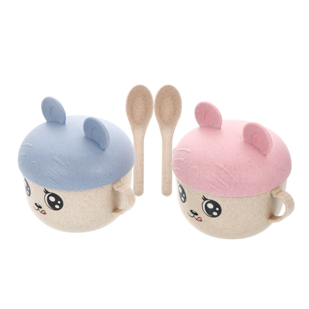 2Zest Zestaw Misek NiemowląT Z Pokrywką I ŁYżKą W RóżNych Kolorach-image