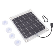 Wetterfester Außenventilator, monokristallines Solarpanel für Doppelventilatorsystem, tragbares Solarladegerät, ideal zum langsamen Laden von