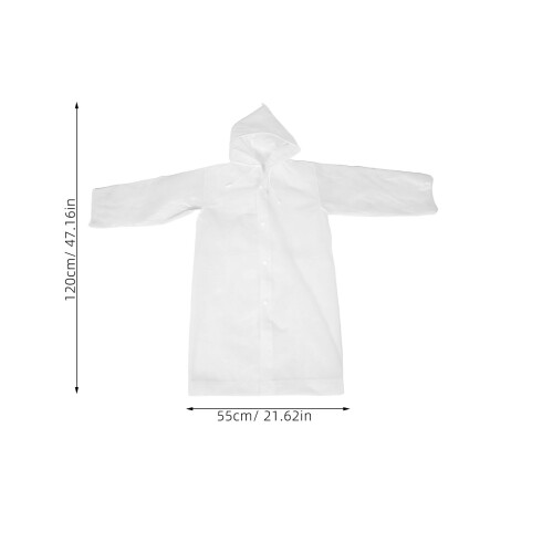 3Stk Kinder Regenponcho Eva Transparent Leicht Packbar 1