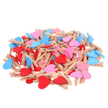 90Stk Mini Holzklammern Herzform Clips Für Fotos Und Party
