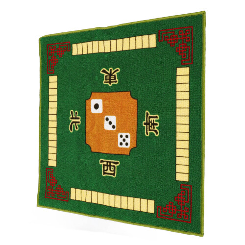 Green Multi-Purpose Mahjong Table Mat Easy Storage and Anti-Slip