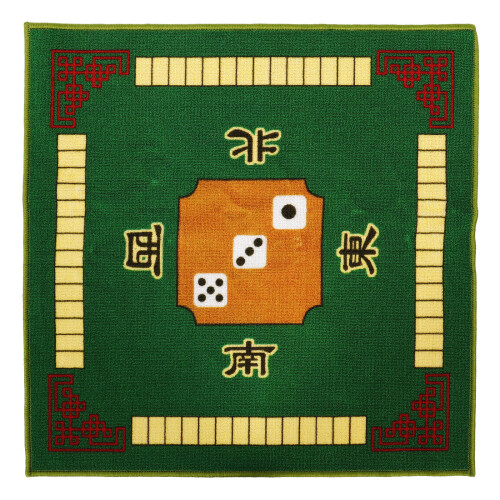 Green Multi-Purpose Mahjong Table Mat Easy Storage and Anti-Slip 1