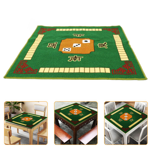 Green Multi-Purpose Mahjong Table Mat Easy Storage and Anti-Slip 2