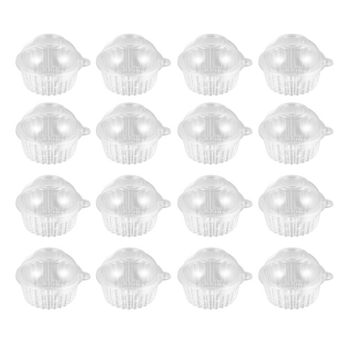1Set Plastic Cakebox Wit Met Koepel Voor Cupcakes En Bescherming 2