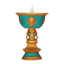 Rechargeable Candle Holder LED Simulated Flame Tibetan