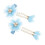 2Stk Blaue Quasten Haarclips Mit Für Kinder 3