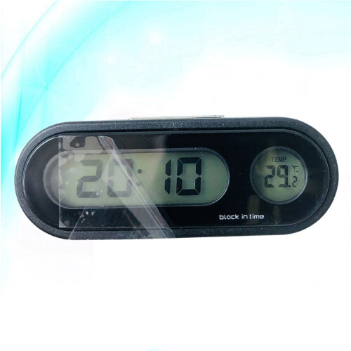 Auto Temperaturmesser Thermometer Uhr Schwarz Selbstklebend 2