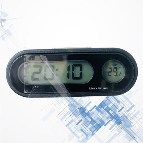 Auto Temperaturmesser Thermometer Uhr Schwarz Selbstklebend 1