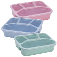 3Stk Portabler Bento Container Aus PP, Multifunktionale Lunchbox, Bunt