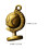 2Pcs Light Brown Brass Key Hanging Pendant DIY Unique Globe Charm 2