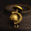 2Pcs Light Brown Brass Key Hanging Pendant DIY Unique Globe Charm 4
