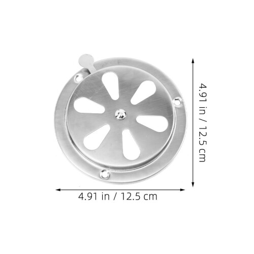 2Stk Camper Belüftungsdeckel Mit Luftklappe Silber Robust 2
