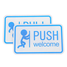 2Stk Push Pull Türschild Aus Acryl Selbstklebend Blau Für Türen