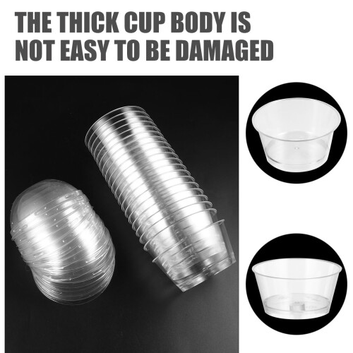 1Set Wegwerp Plastic Pudding Cups Rond Met Voor Keuken 1