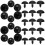 30St Zwarte Plastic Knutselen, Creatieve Decoratieve Poppenogen 9