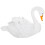 Decoração Cisne Resina Branca Durável 6