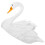 Decoração Cisne Resina Branca Durável 7
