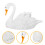 Decoração Cisne Resina Branca Durável 11